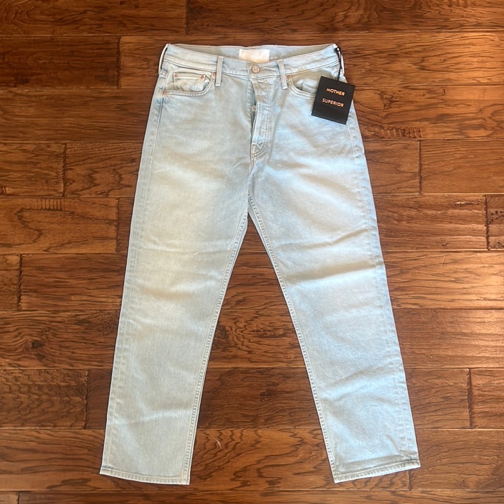 NWT: Mother Superior Light Wash Jeans - ‘The Tomcat’ ‘Hella Hot’